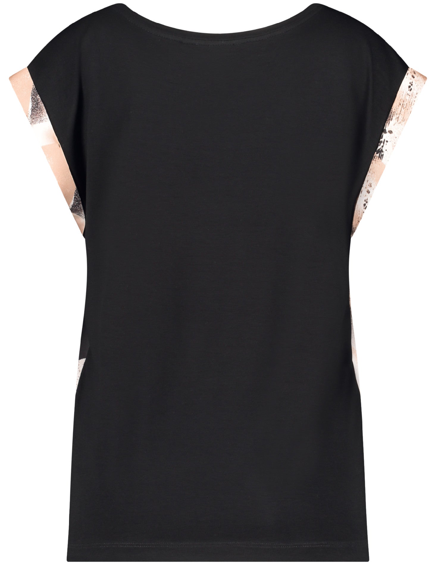 Κοντομάνικο τοπ με σατέν μπροστινό μέρος( TEΛΕΥΤΑΙΟ ΚΟΜΜΑΤΙ)